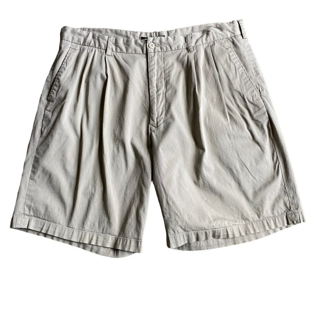 Bolle Golf Chino Shorts Mens 38 Beige Tan Golfer Slash Pockets Casual Outdoors